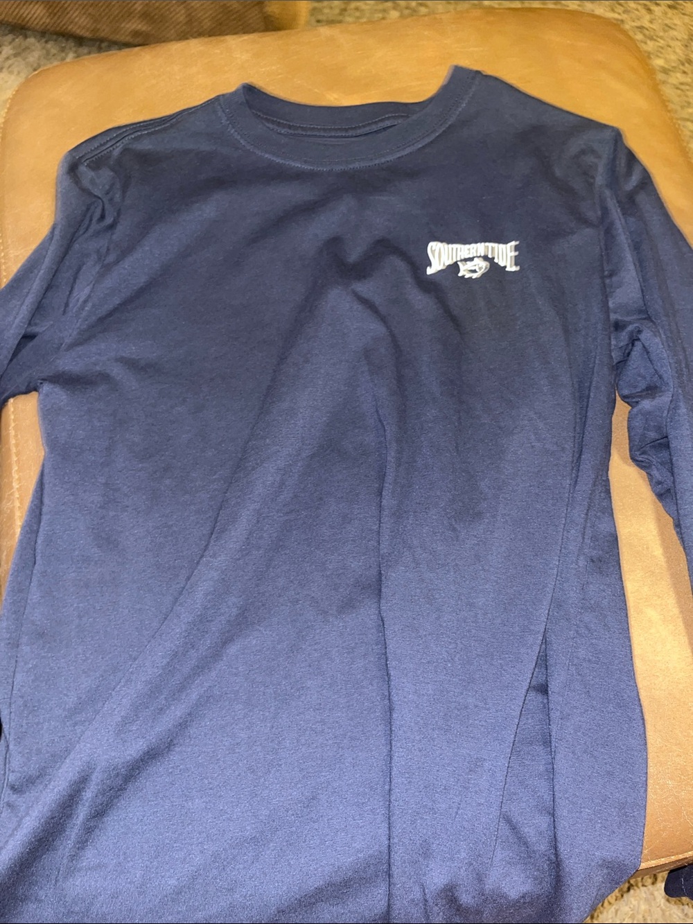 Southern Tide Navy Long-Sleeve Logo Tee